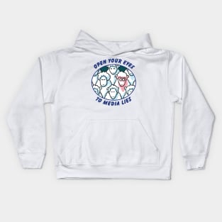 Open Your Eyes to Media Lies Kids Hoodie